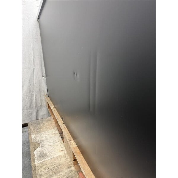 Scratch and Dent Avantco UBB-378-G-HC 78" Black Counter Height Glass Door Back Bar Refrigerator with LED Lighting