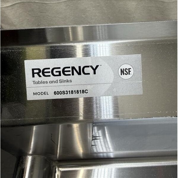 Scratch and Dent Regency 57" Three Compartment Commercial Corner Sink with Two 18" Drainboards