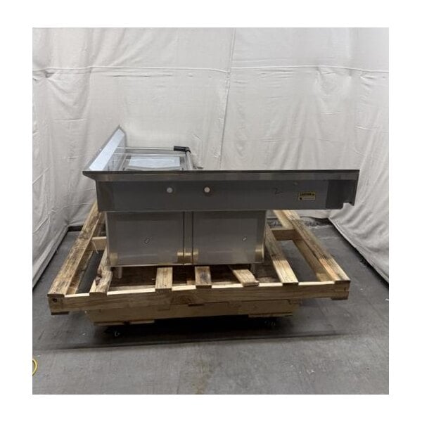 Scratch and Dent Regency 57" Three Compartment Commercial Corner Sink with Two 18" Drainboards