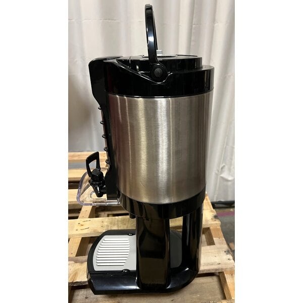 Scratch and Dent Fetco LGD-15 Luxus 1.5 Gallon Stainless Steel Coffee Dispenser with Stand