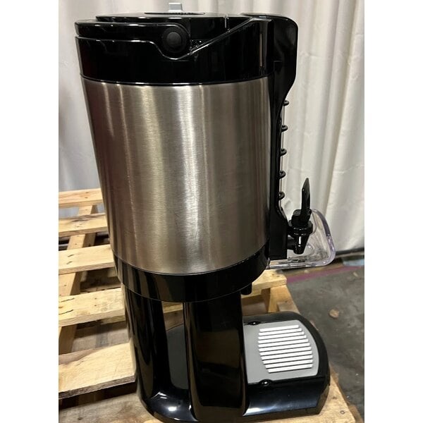 Scratch and Dent Fetco LGD-15 Luxus 1.5 Gallon Stainless Steel Coffee Dispenser with Stand
