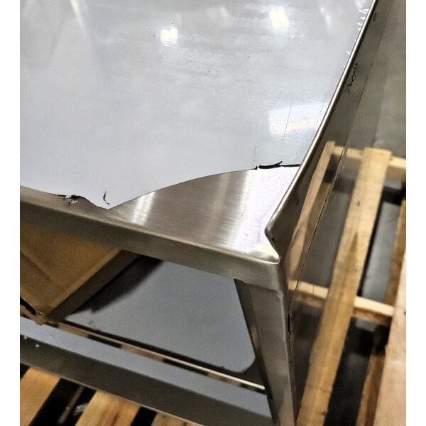 Scratch and Dent Regency 21" x 33" Three Shelf 18-Gauge 304 Stainless Steel Utility Cart with Enclosed Base and Open Front