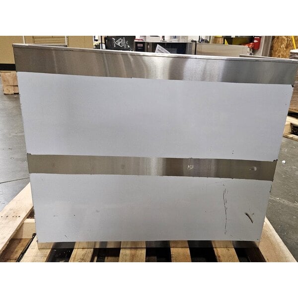 Scratch and Dent Regency 21" x 33" Three Shelf 18-Gauge 304 Stainless Steel Utility Cart with Enclosed Base and Open Front