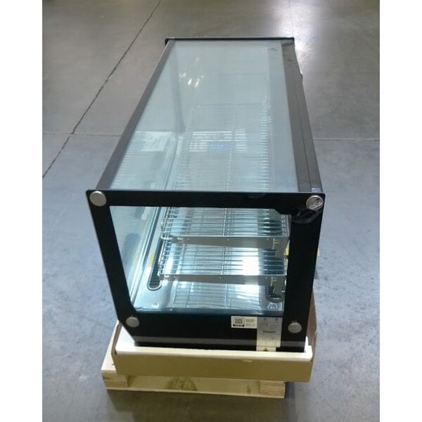 Scratch and Dent Avantco BCS-48-HC 48" Black Refrigerated Square Countertop Bakery Display Case with LED Lighting