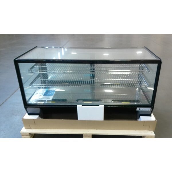 Scratch and Dent Avantco BCS-48-HC 48" Black Refrigerated Square Countertop Bakery Display Case with LED Lighting