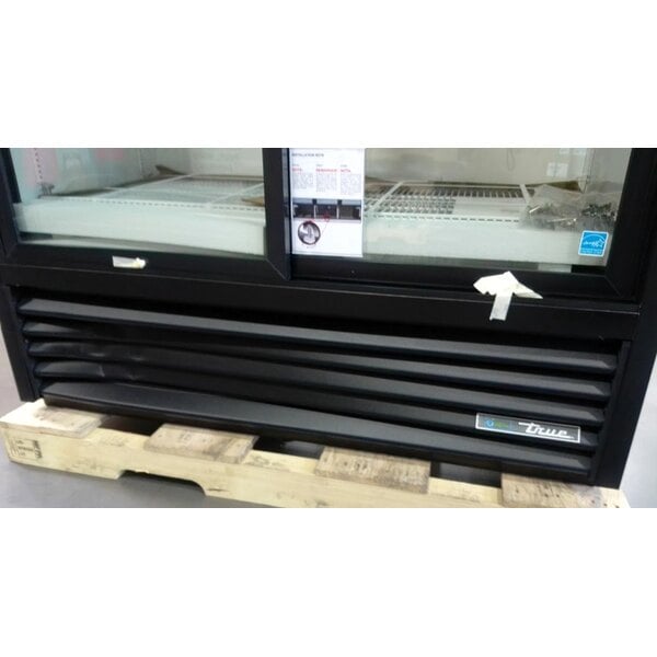 Scratch and Dent True GDM-47-HC-LD 54 1/8" Black Refrigerated Sliding Glass Door Merchandiser with LED Lighting