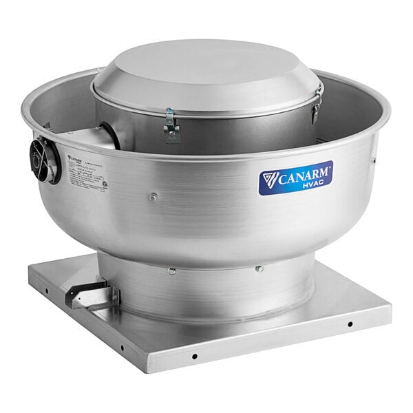 Scratch and Dent Canarm 10 1/2" Variable Speed Capable Upblast Direct Drive Aluminum Exhaust Fan ALX105-UD013V - 950 CFM, 1,650 RPM, 120/240V, 1 Phase