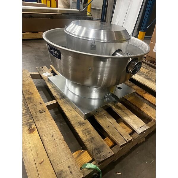 Scratch and Dent Canarm 10 1/2" Variable Speed Capable Upblast Direct Drive Aluminum Exhaust Fan ALX105-UD013V - 950 CFM, 1,650 RPM, 120/240V, 1 Phase
