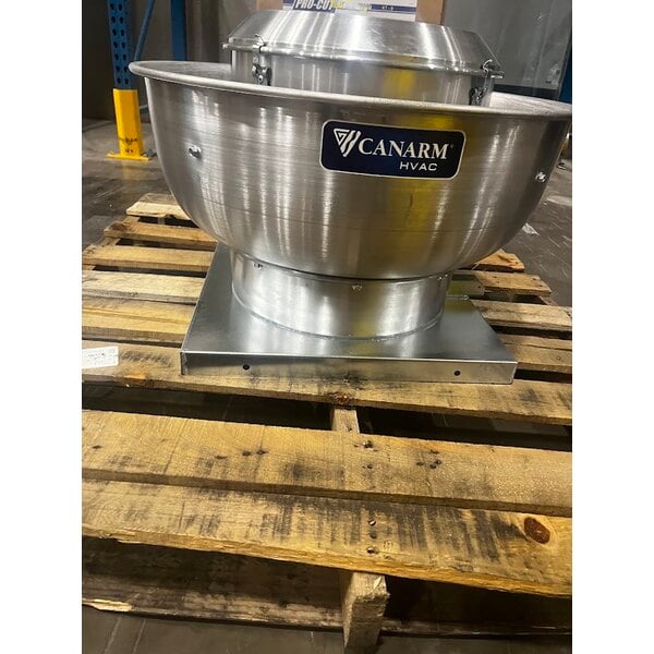 Scratch and Dent Canarm 10 1/2" Variable Speed Capable Upblast Direct Drive Aluminum Exhaust Fan ALX105-UD013V - 950 CFM, 1,650 RPM, 120/240V, 1 Phase