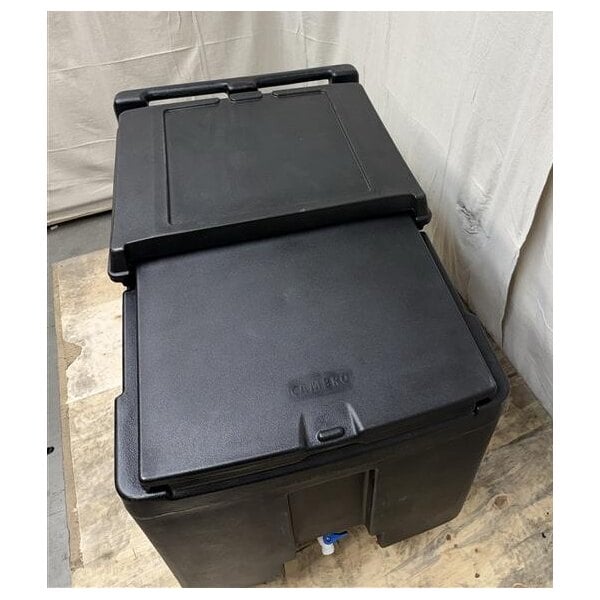 Scratch and Dent Cambro ICS175L110 SlidingLid™ Black Mobile Ice Bin - 175 lb. Capacity