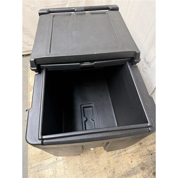 Scratch and Dent Cambro ICS175L110 SlidingLid™ Black Mobile Ice Bin - 175 lb. Capacity
