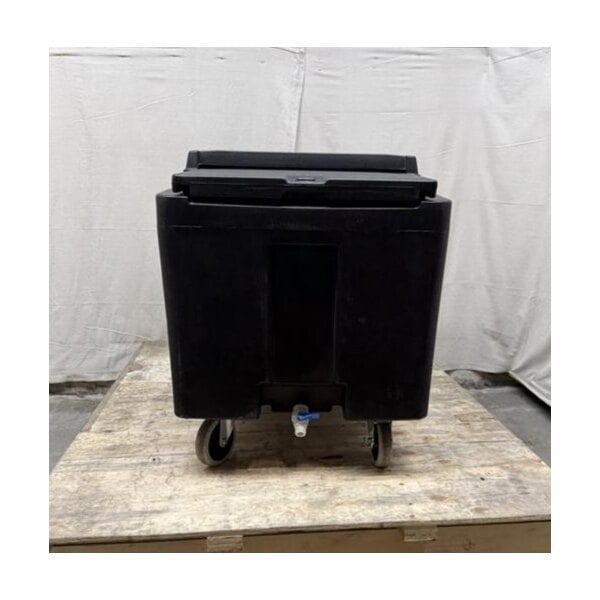 Scratch and Dent Cambro ICS175L110 SlidingLid™ Black Mobile Ice Bin - 175 lb. Capacity