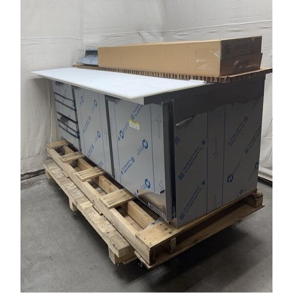 Scratch and Dent Beverage-Air SPED72HC-18C-2 72" 2 Door 2 Drawer Mega Top Refrigerated Sandwich Prep Table
