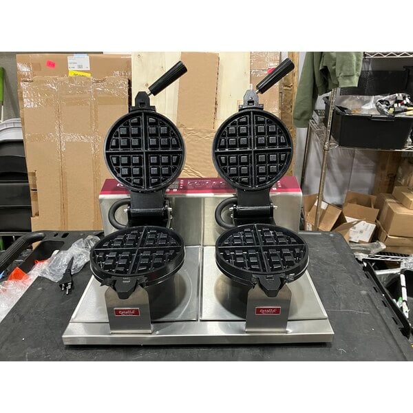 Scratch and Dent Estella WBMX2A Double Belgian Waffle Maker - 120V, 1820W