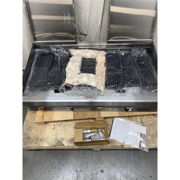 Scratch and Dent Cooking Performance Group CL-CPG-48-NL 48" Gas Countertop Lava Briquette Charbroiler - 120,000 BTU