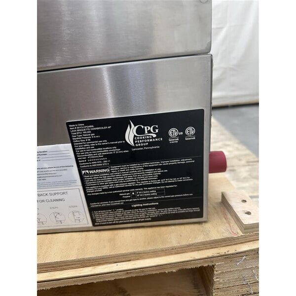 Scratch and Dent Cooking Performance Group CL-CPG-48-NL 48" Gas Countertop Lava Briquette Charbroiler - 120,000 BTU