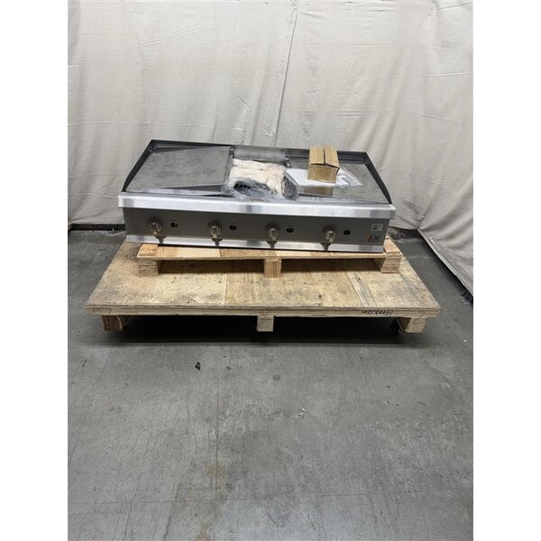 Scratch and Dent Cooking Performance Group CL-CPG-48-NL 48" Gas Countertop Lava Briquette Charbroiler - 120,000 BTU
