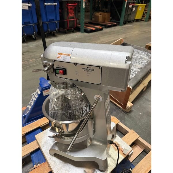 Scratch and Dent MainStreet Equipment CMIX20 20 Qt. Planetary Stand Mixer with Guard & Standard Accessories - 120V, 1 1/2 hp