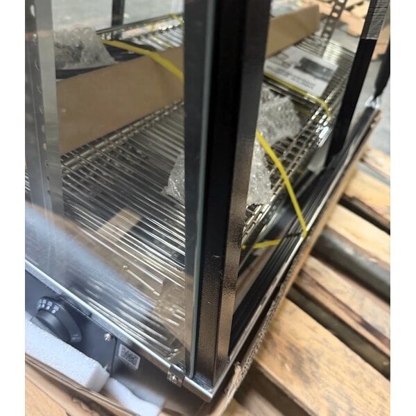 Scratch and Dent Avantco HDC-36 36" Self/Full Service 3 Shelf Countertop Heated Display Case with Sliding Doors - 120V, 1580W