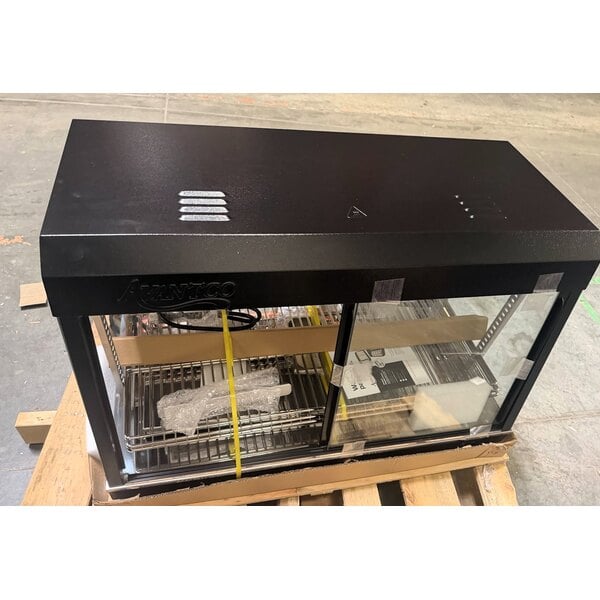 Scratch and Dent Avantco HDC-36 36" Self/Full Service 3 Shelf Countertop Heated Display Case with Sliding Doors - 120V, 1580W
