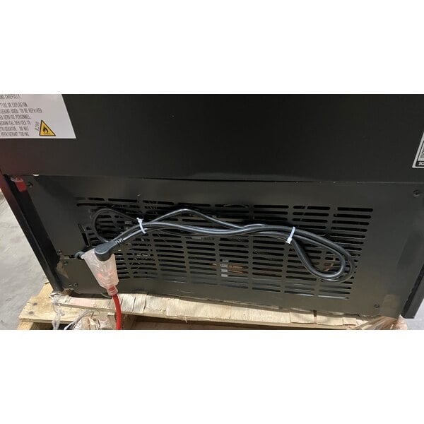 Scratch and Dent Avantco GDC-24F-HC 31" Black Swing Glass Door Merchandiser Freezer with LED Lighting