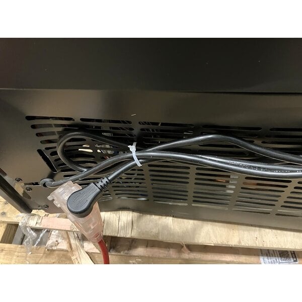 Scratch and Dent Avantco GDC-24F-HC 31" Black Swing Glass Door Merchandiser Freezer with LED Lighting