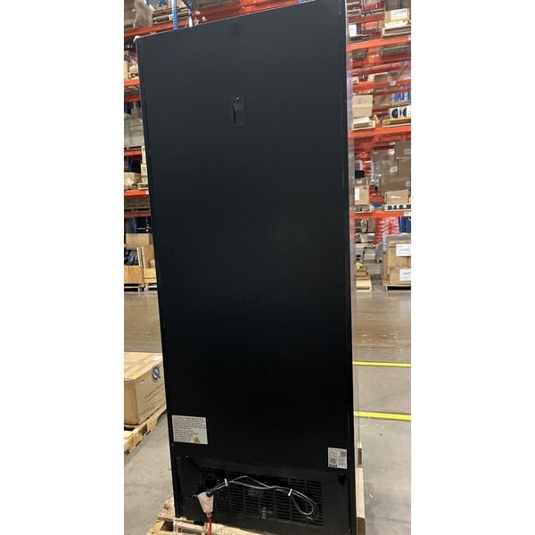 Scratch and Dent Avantco GDC-24F-HC 31" Black Swing Glass Door Merchandiser Freezer with LED Lighting