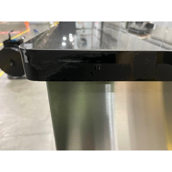Scratch and Dent Regency 63" Basic Stainless Steel Portable Bar with Two Removable Speed Rails and Ice Bin