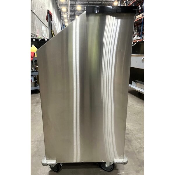 Scratch and Dent Regency 63" Basic Stainless Steel Portable Bar with Two Removable Speed Rails and Ice Bin