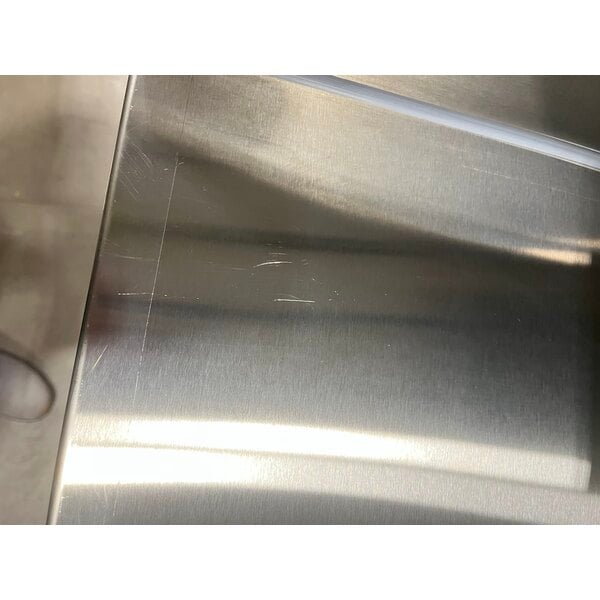Scratch and Dent Regency 63" Basic Stainless Steel Portable Bar with Two Removable Speed Rails and Ice Bin