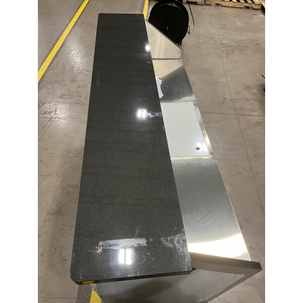 Scratch and Dent Regency 63" Basic Stainless Steel Portable Bar with Two Removable Speed Rails and Ice Bin