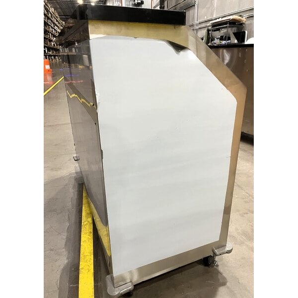Scratch and Dent Regency 63" Basic Stainless Steel Portable Bar with Two Removable Speed Rails and Ice Bin