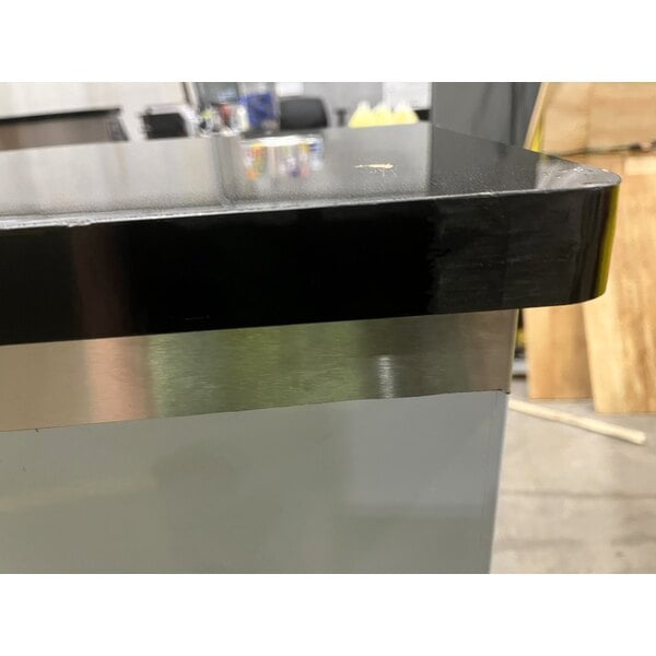 Scratch and Dent Regency 63" Basic Stainless Steel Portable Bar with Two Removable Speed Rails and Ice Bin