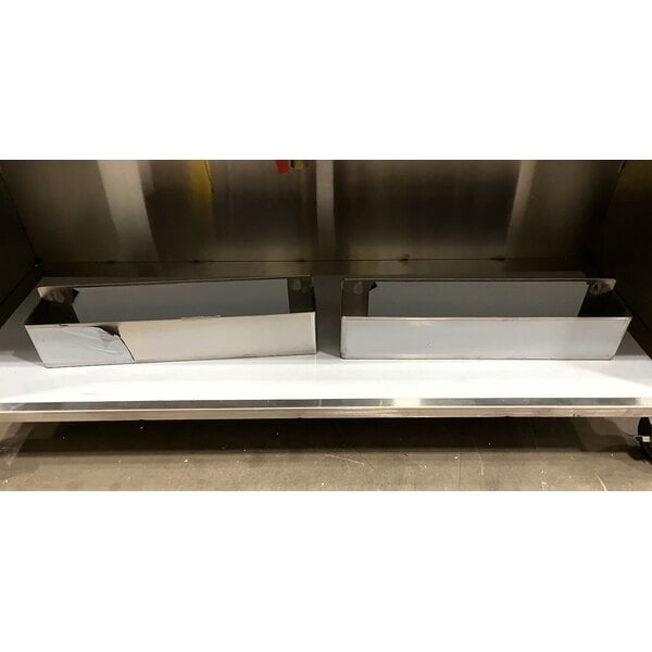 Scratch and Dent Regency 63" Basic Stainless Steel Portable Bar with Two Removable Speed Rails and Ice Bin