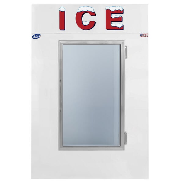 Scratch and Dent Leer 40AG-R290 51" Indoor Auto Defrost Ice Merchandiser with Straight Front and Glass Door