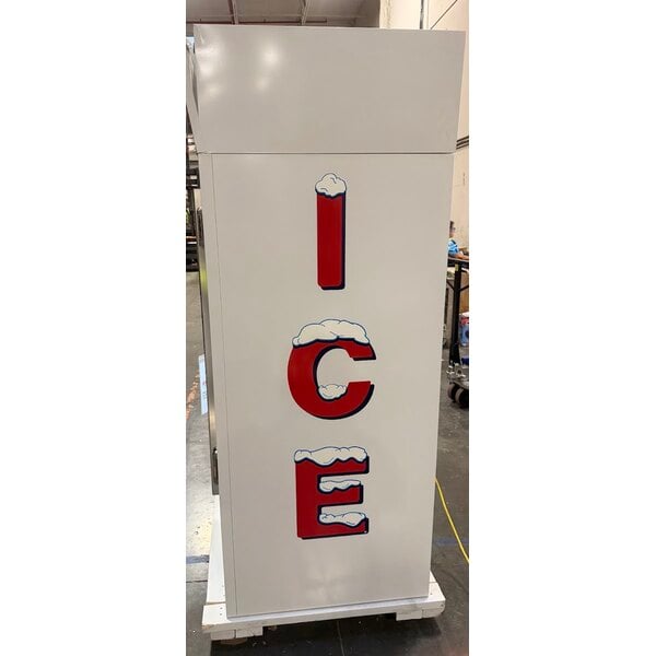 Scratch and Dent Leer 40AG-R290 51" Indoor Auto Defrost Ice Merchandiser with Straight Front and Glass Door