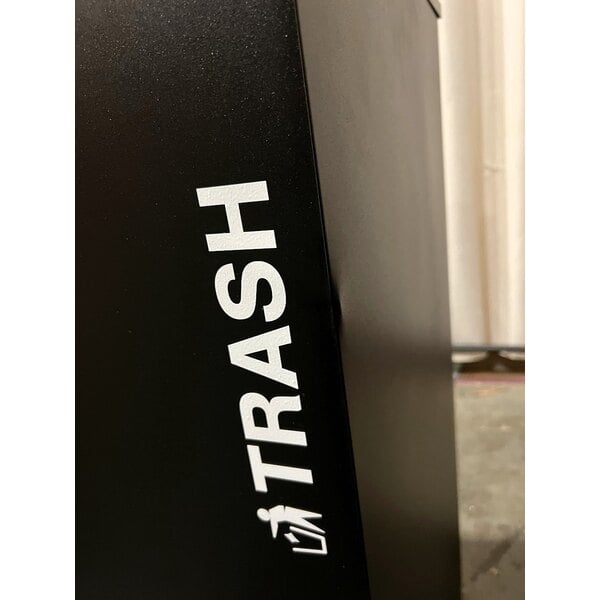 Scratch and Dent Ex-Cell Kaiser RC-KD36-T BLX Kaleidoscope XL Series Black Texture 36 Gallon Customizable Square Trash Receptacle