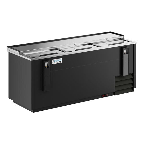 Scratch and Dent Avantco HBB-80-HC 80" Black Horizontal Bottle Cooler