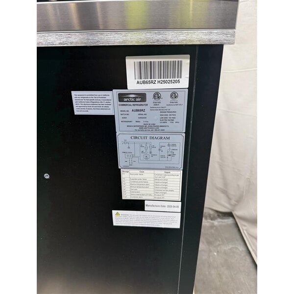 Scratch and Dent Arctic Air AUB65R 64 1/2" Black Horizontal Bottle Cooler