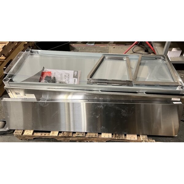 Scratch and Dent ServIt Four Pan Open Well Electric Steam Table with Adjustable Undershelf - 120V, 2000W