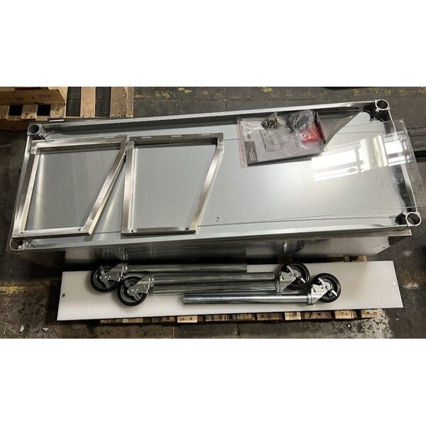 Scratch and Dent ServIt Four Pan Open Well Electric Steam Table with Adjustable Undershelf - 120V, 2000W