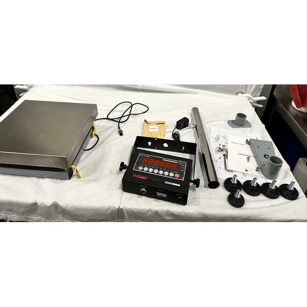 Scratch and Dent Optima Weighing Systems OP-915-1212-100 100 lb. Bench Scale with 12" x 12" Stainless Steel Platform, Legal for Trade