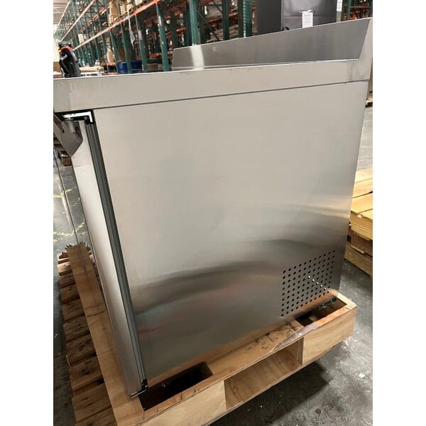 Scratch and Dent Avantco SS-WT-48F-HC Two Door Worktop Freezer with 3 1/2" Backsplash