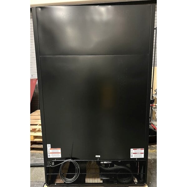 Scratch and Dent True GDM-41-HC-LD 47 1/8" Black Refrigerated Sliding Glass Door Merchandiser with LED Lighting