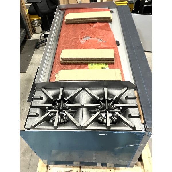 Scratch and Dent Garland G60-2G48CC Liquid Propane 2 Burner 60" Range with 48" Griddle and 2 Convection Ovens - 196,000 BTU