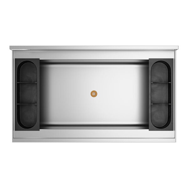 Scratch and Dent Regency 21" x 36" Stainless Steel Underbar Ice Bin with Bottle Holders - 119 lb.