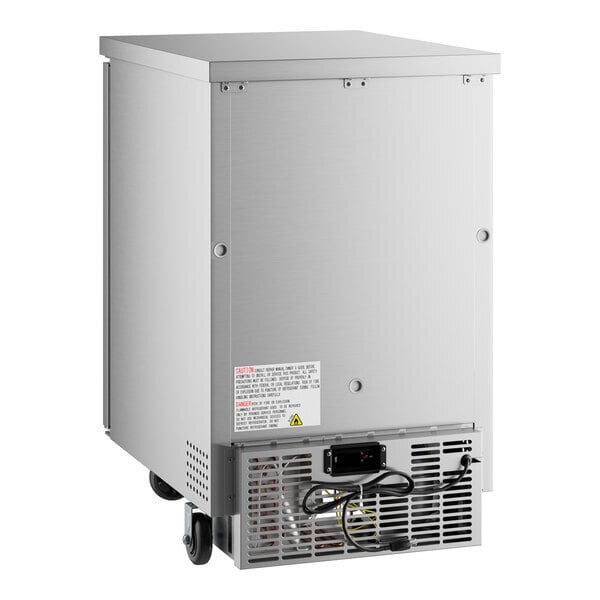 Scratch and Dent Avantco UBB-1-HC-S 23" Stainless Steel Counter Height Solid Door Back Bar Refrigerator