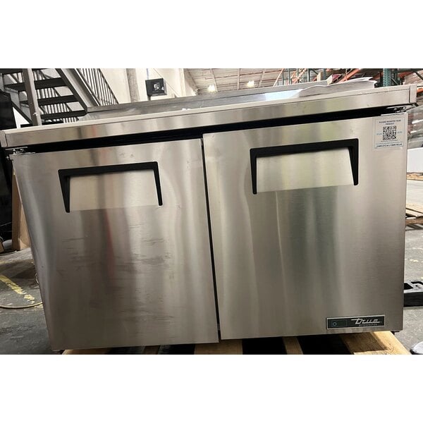 Scratch and Dent True TSSU-48-12-HC 48 3/8" 2 Door Refrigerated Sandwich Prep Table