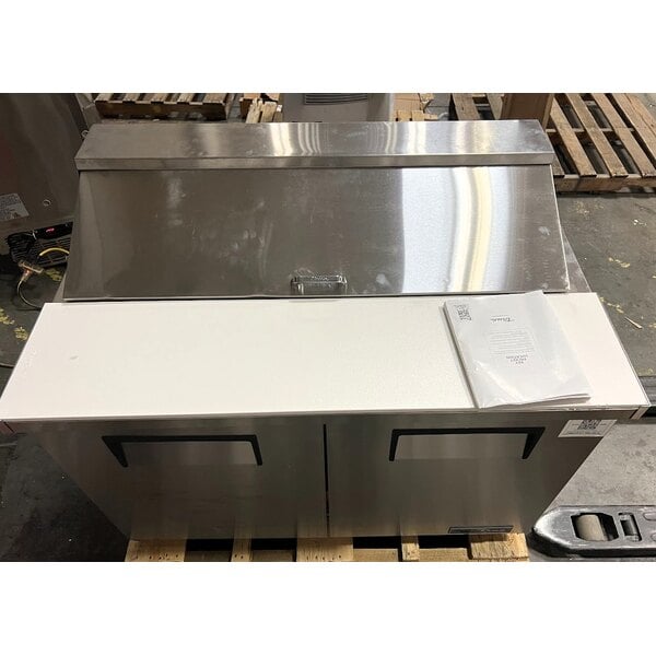 Scratch and Dent True TSSU-48-12-HC 48 3/8" 2 Door Refrigerated Sandwich Prep Table