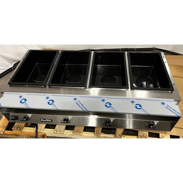 Scratch and Dent Vollrath 38104 ServeWell® Electric Four Pan Sealed Well Hot Food Table - 120V